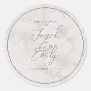 Sticker Rond Cherry Blossom Mariage