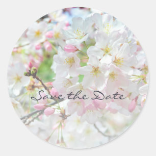Sticker Rond Cherry Blossom Springtime Mariage