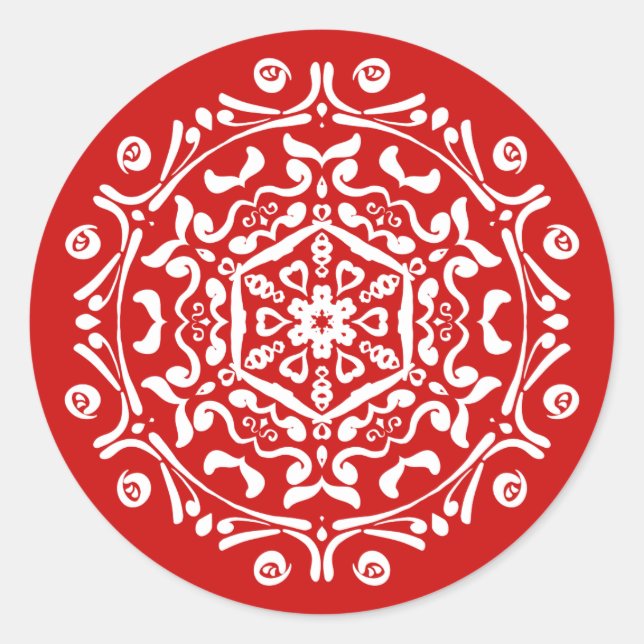 Sticker Rond Cherry Mandala (Devant)