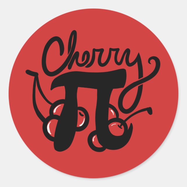 Sticker Rond Cherry Pi Day (Devant)