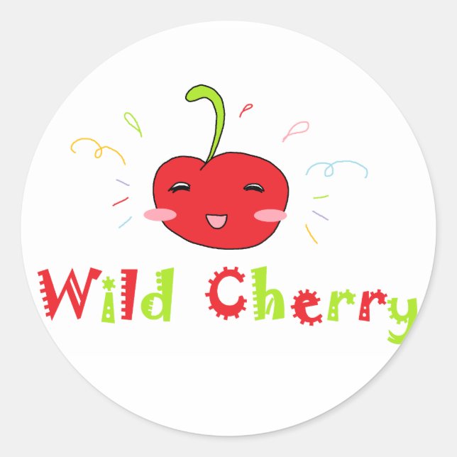 Sticker Rond Cherry sauvage (Devant)