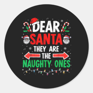 Sticker Rond Chers Père Noël, Mauvais Noël Noël, Noël, Noël, Ho