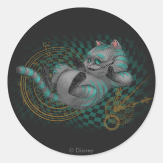 Sticker Rond Cheshire Cat | Le temps est une poubelle'