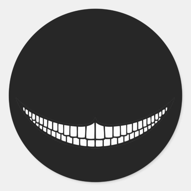 Sticker Rond Cheshire Grin (Devant)