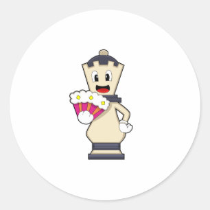 Sticker Rond Chess piece Queen à Chess.PNG