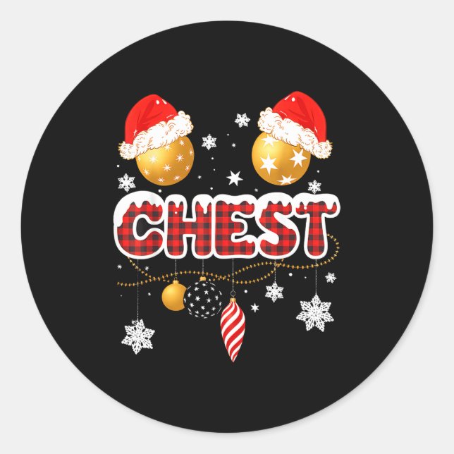 Sticker Rond Chest Nuts Christmas Matching Couple Chestnuts  (Devant)