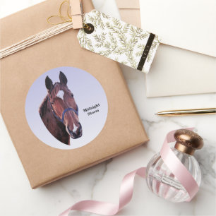 Sticker Rond Cheval