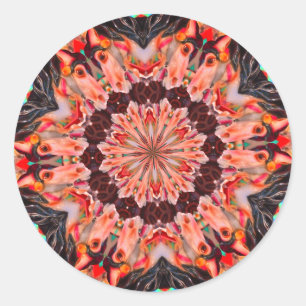 Sticker Rond Cheval Carousel Kaleidoscope Abstrait Art