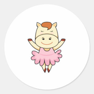 Sticker Rond Cheval comme Ballerina dans Ballet