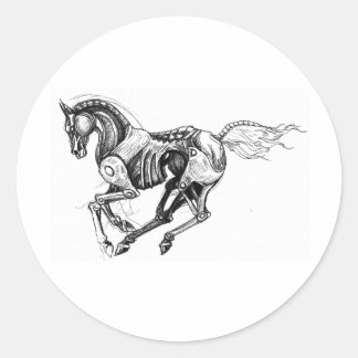 Sticker Rond Cheval de fer