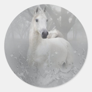 Sticker Rond Cheval d'Imaginaire