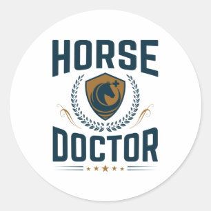 Sticker Rond Cheval Doctor Equine Vétérinaire