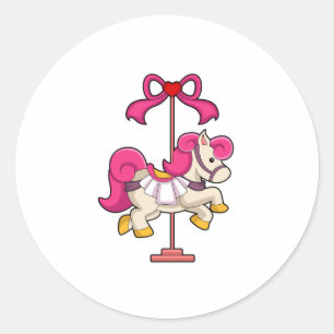 Sticker Rond Cheval en cheval de carrousel.PNG
