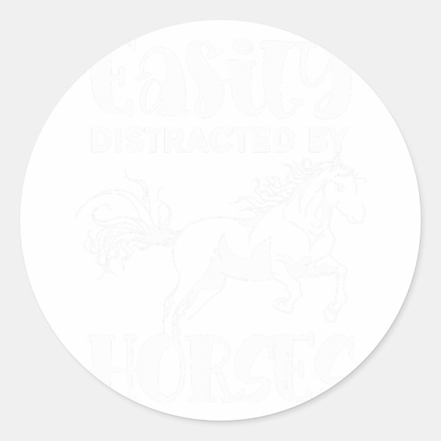 Sticker Rond Cheval Lover Cheval Equestre équitation Animal Drô (Devant)