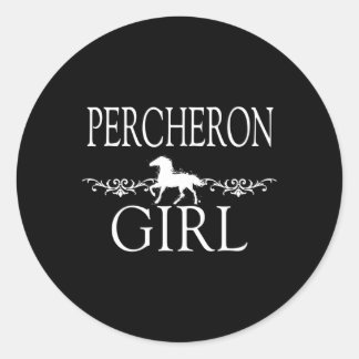 Sticker Rond Cheval Percheron