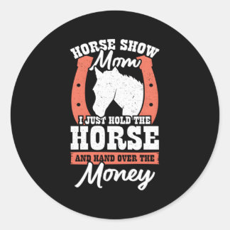 Sticker Rond Cheval Show Maman
