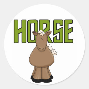Sticker Rond Cheval Tshirts et cadeaux