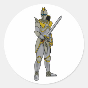 Sticker Rond Chevalier en armure