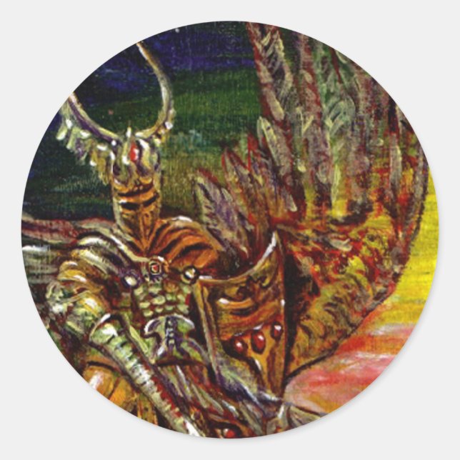 Sticker Rond Chevalier foncé (Devant)