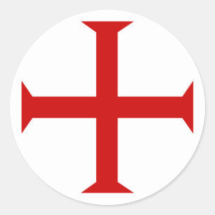 Sticker Rond chevaliers templar croix-rouge malta teutonic hôpi