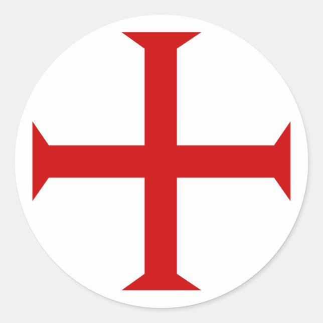 Sticker Rond chevaliers templar croix-rouge malta teutonic hôpi (Devant)