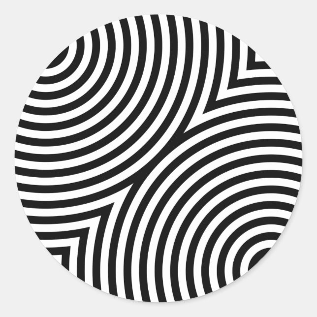 Sticker Rond Chevauchement des cercles concentrés (Devant)