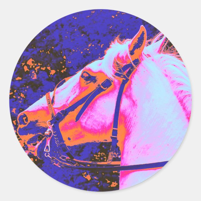 STICKER ROND CHEVAUX (Devant)