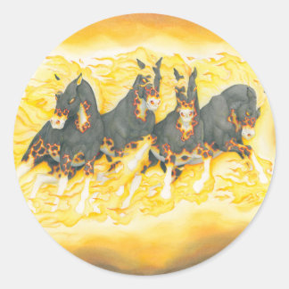 Sticker Rond Chevaux Apocalypse