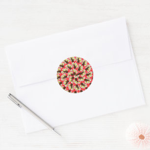 Sticker Rond Chevaux Circulaires Et Design Frangipani,