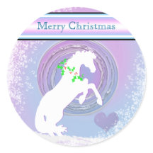 Chevaux de Coeur Blanc V Vacances (Rose/Lav Swirl)