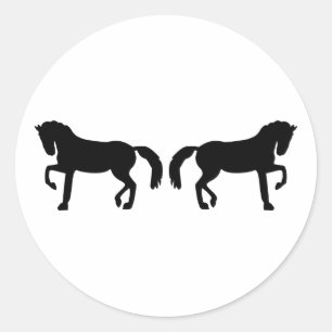 Sticker Rond Chevaux de dressage