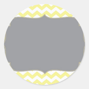 Sticker Rond Cheveron jaune vintage