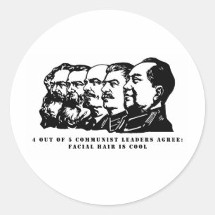 Sticker Rond Cheveux facial du communisme
