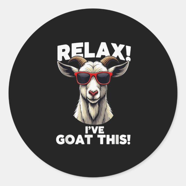 Sticker Rond Chèvre Conception Pour Hommes Femmes Chèvre Thème  (Devant)