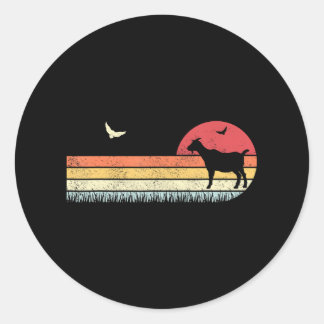 Sticker Rond Chèvre Lover Chèvre Silhouette Chèvre Maman Chèvre