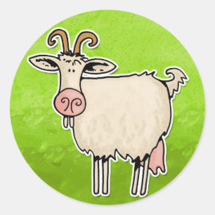 Sticker Rond chèvre nounou