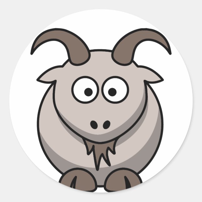 Sticker Rond Chèvre pâle (Devant)