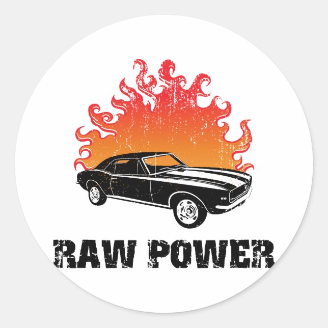 Sticker Rond Chevrolet Camaro SS 396 1967 (Devant)