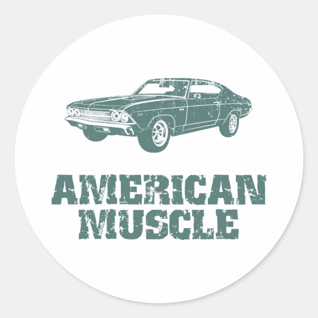Sticker Rond Chevrolet Chevelle 396 SS 1969 (Devant)