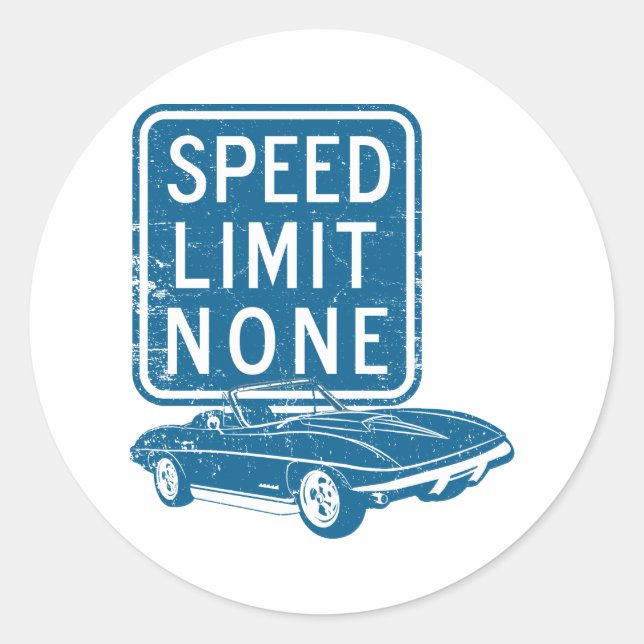 Sticker Rond Chevrolet Corvette 427 L88 1967 (Devant)