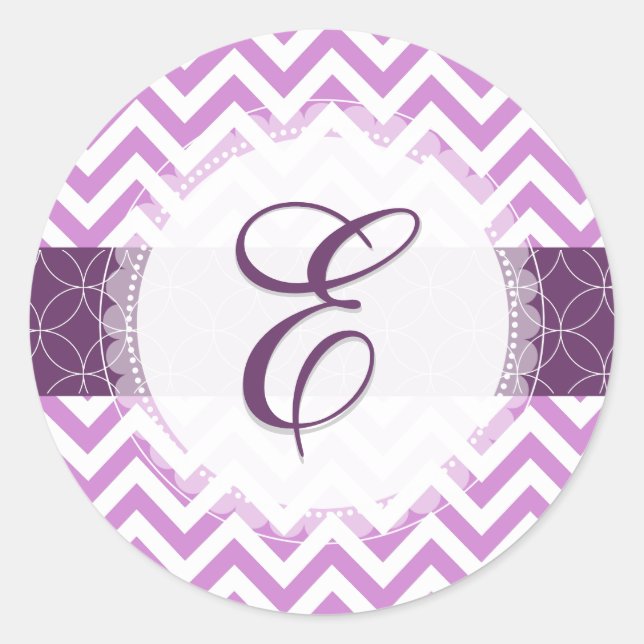 Sticker Rond chevron PixDezine/couleurs éclatantes orchidées/do (Devant)