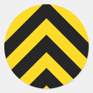 Sticker Rond Chevrons audacieux de la route