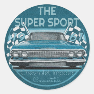 Sticker Rond Chevy vintage