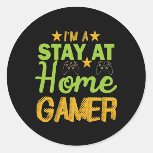 Sticker Rond Chez Home Gamer - Amateurs de jeux vidéo