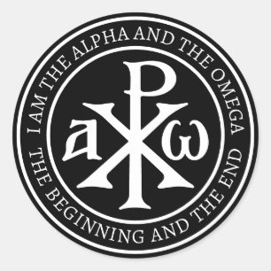 Sticker Rond Chi Rho Christogram