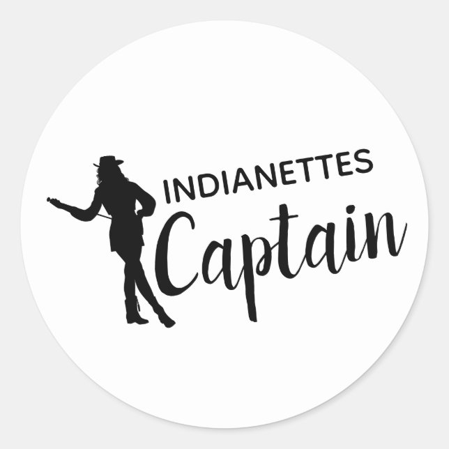 Sticker Rond Chic Drill Team Captain Personnalisé (Devant)