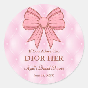 Sticker Rond Chic High End Parfum Thème Pink Party Favoriser