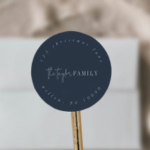 Chic moderne | Marine Family Circulaire Adresse de