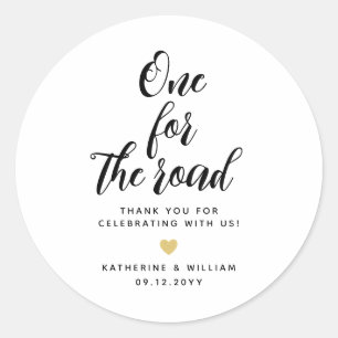 Sticker Rond Chic One pour le snack mariage Road préférez