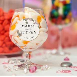 Sticker Rond Chic Vintage boho mariage